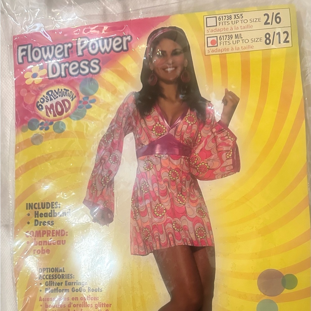 Pink and Orange Retro Dress Costume